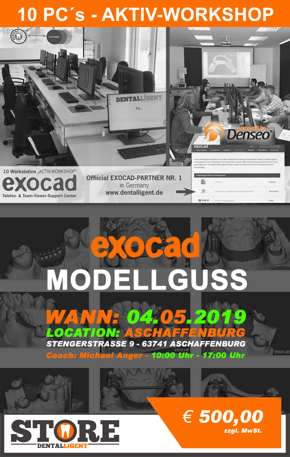 Exocad-Modellguss  by Michael Anger - 10 PC´s AKTIV WORKSHOP -DENSEO GmbH