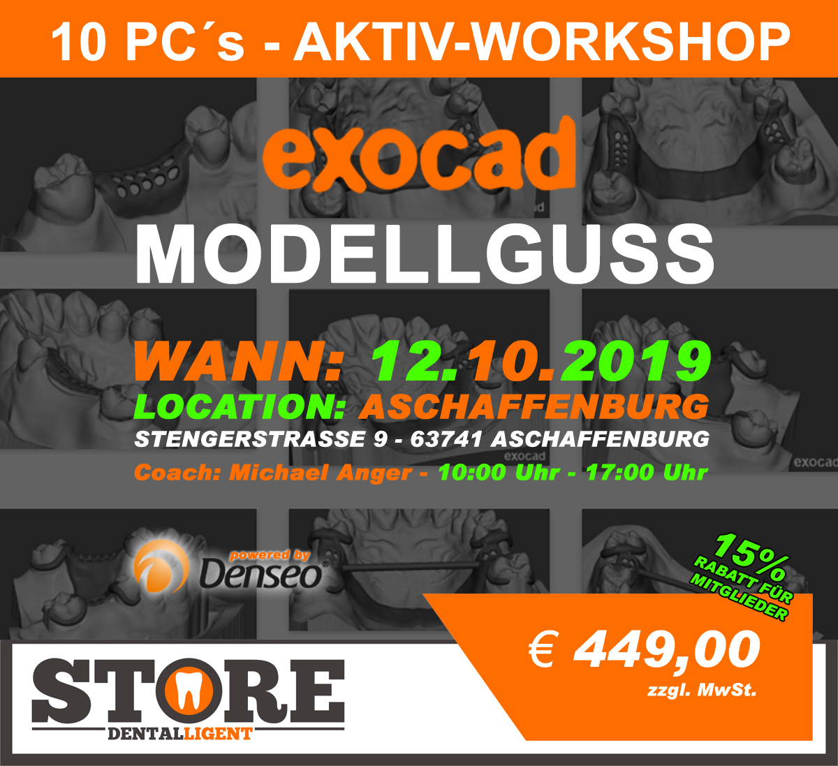 Exocad-Modellguss  by Michael Anger - 10 PC´s AKTIV WORKSHOP -DENSEO GmbH