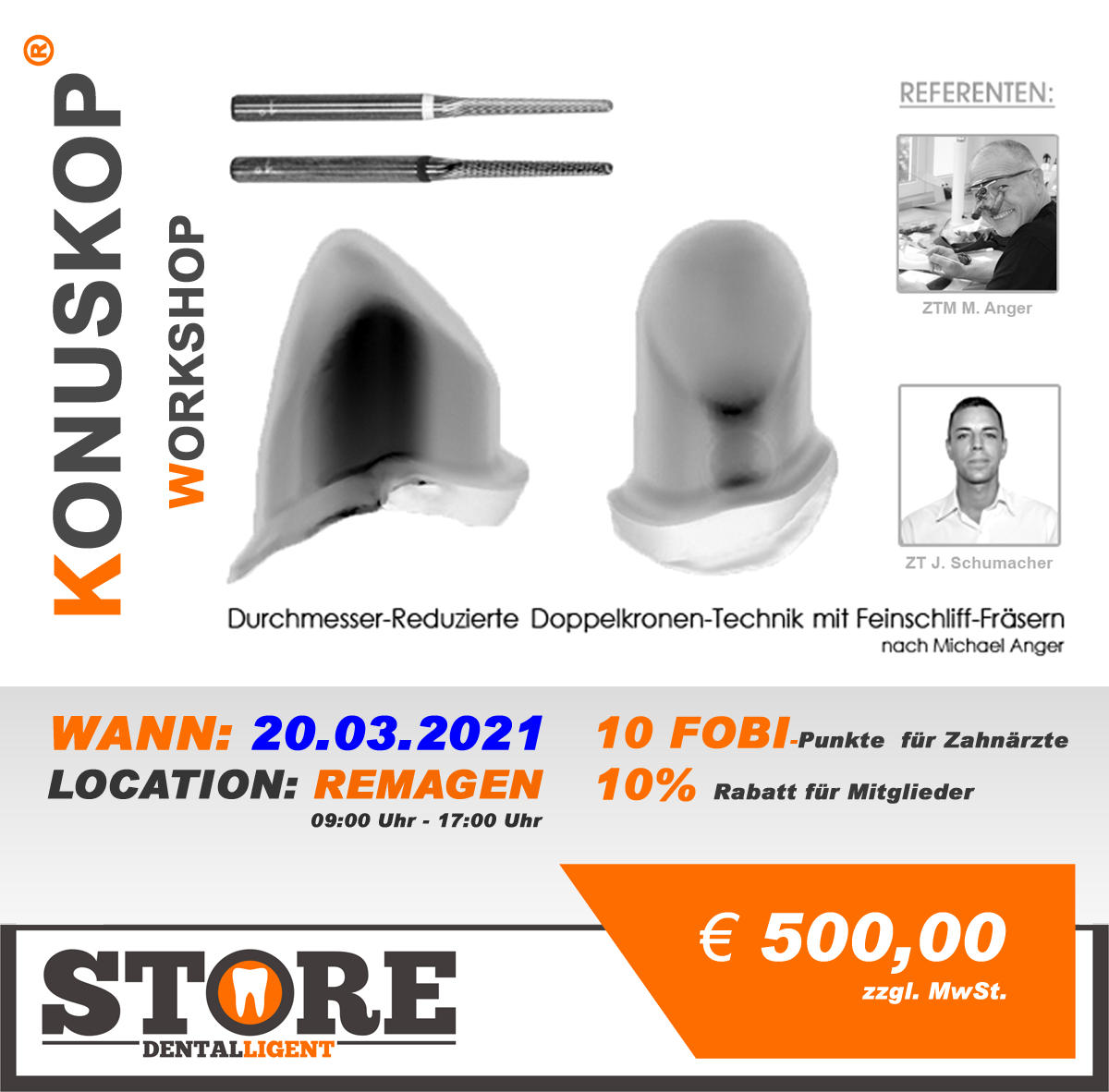 FÄLLT AUS wegen Corona Verordnung! - Das Konuskop® - der Fräskurs